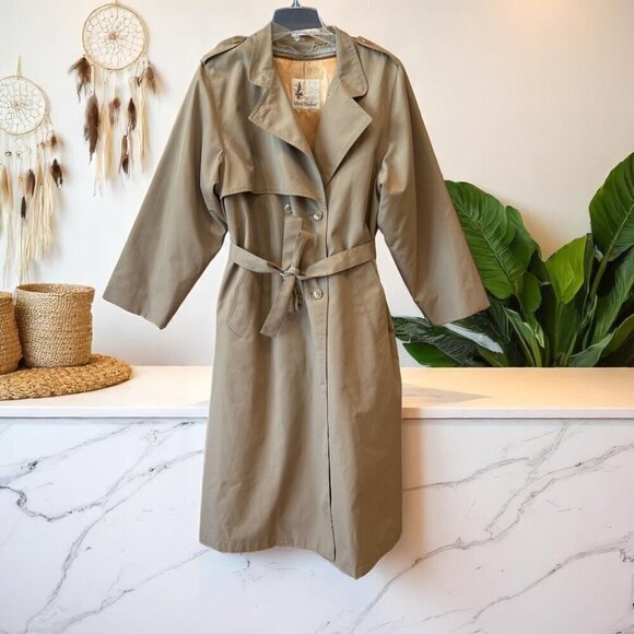 Vintage Misty Harbor Trench Coat with Liner Liner Size 14 Coat Size 16 Reg - Picture 13 of 14